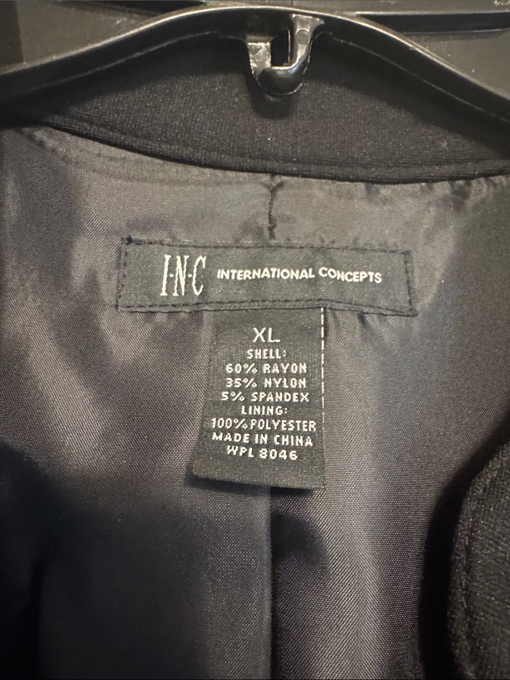 INC International Concepts Black Ruffle-Front Blazer - Picture 2 of 5